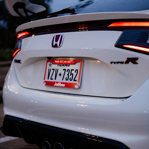 Customer car with a Bad Taste frame, shared by @yukifl5