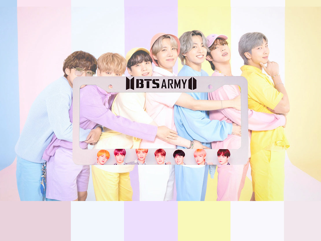 BTS Army Kpop License Plate Frame | Car Frame – Bad Taste Worldwide