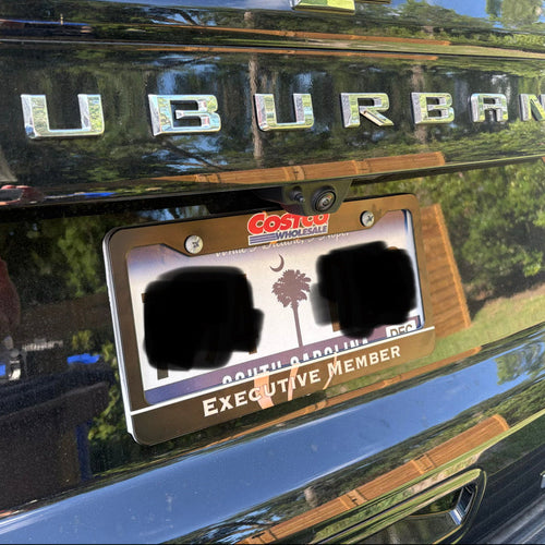 Customer car with a Bad Taste frame, shared by @thetrashvan