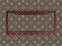 LV Style Pattern License Plate Frame